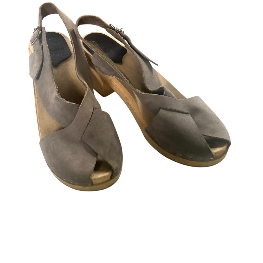 Sandgrens Swedish Morocco crossed‎ clog sandals Stone, size 41 10 - Picture 4 of 8